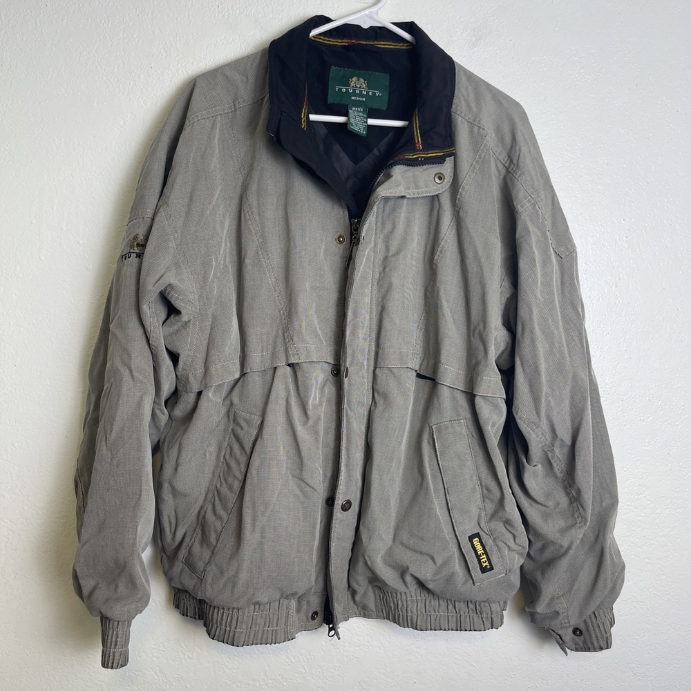 Vintage Tourney Mens Size Medium Grey Gortex Jacket